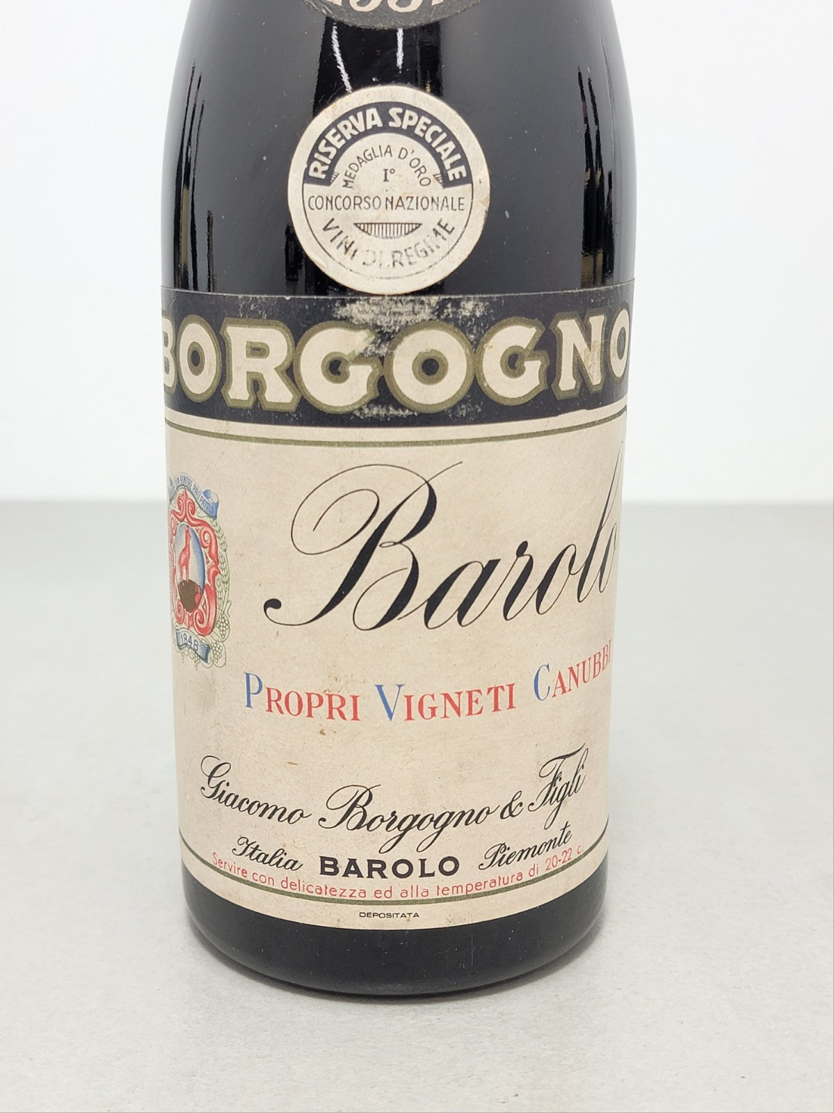 Barolo Borgogno 1937 Riserva Speciale Propri Vigneti Canubbi bott.72 cl 13.5%