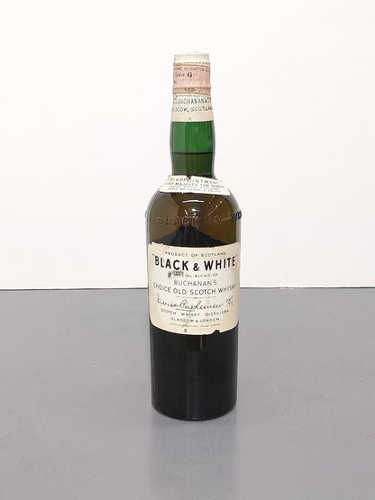 Whisky Black & White 1950s Spring Cap James Buchanan bott.75 cl