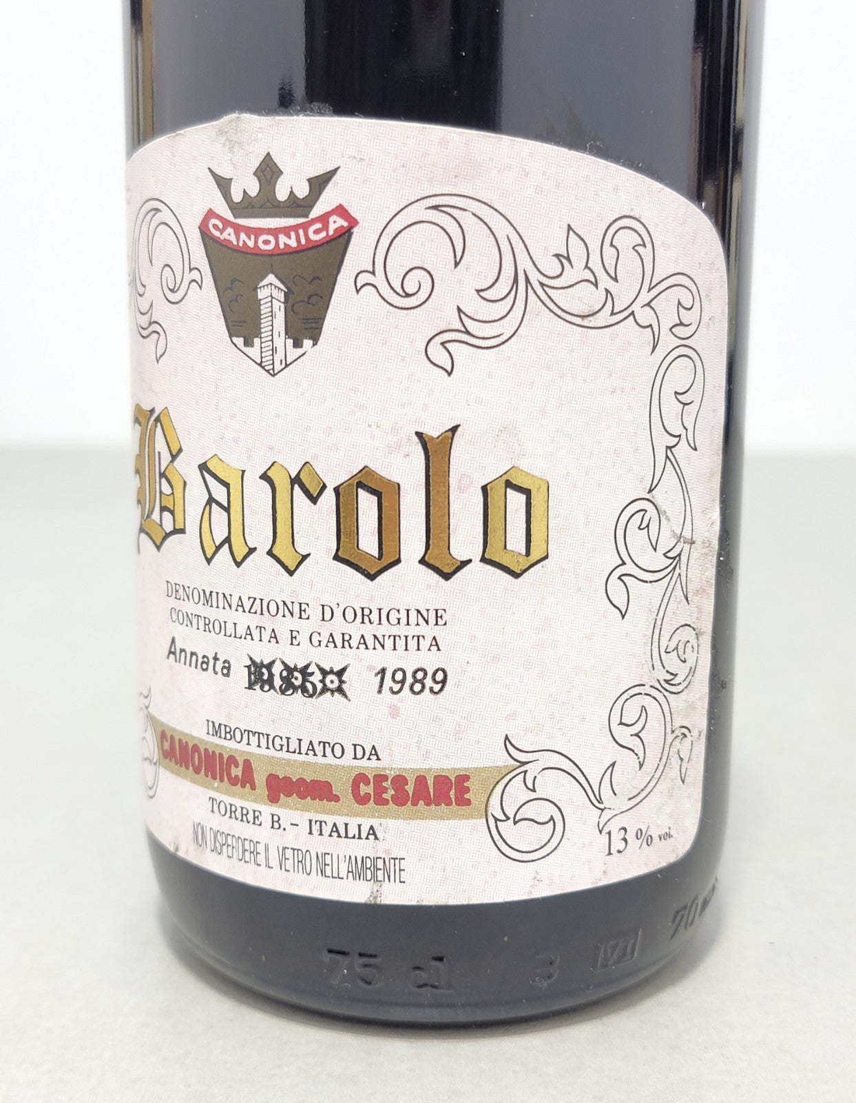 Barolo Canonica Cesare 1989 bott.75 cl 13%