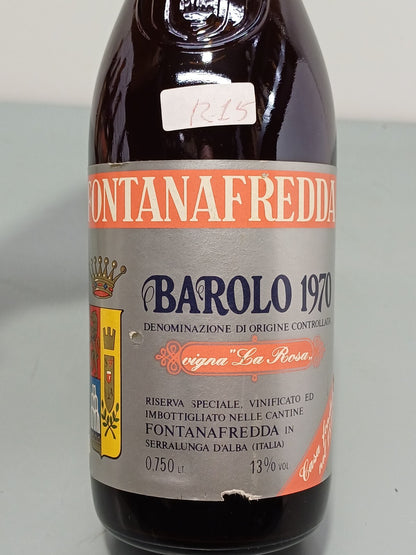 Barolo Fontanafredda Riserva Speciale 1970 Vigna La Rosa Centenario 75 cl 13%