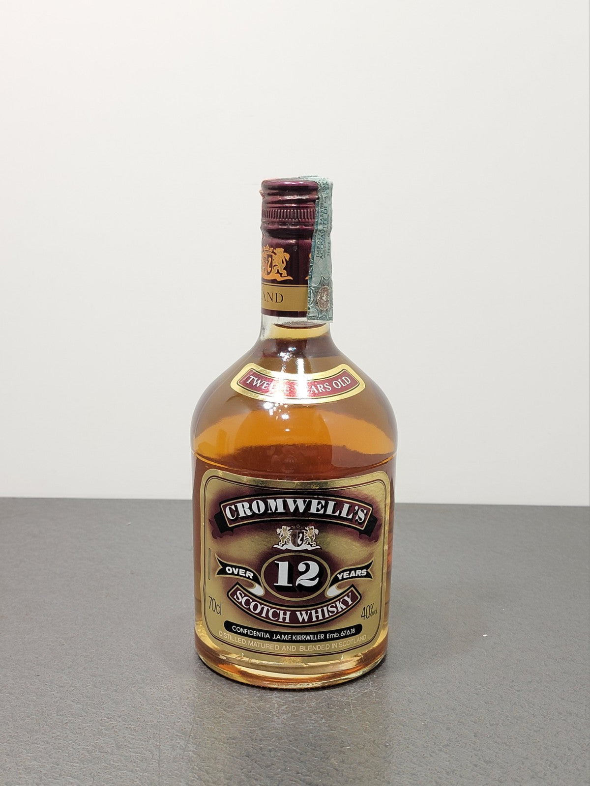 Whisky Cromwell’s Over 12 years 1990s Blended Scotch Whisky bott.70 cl 40%