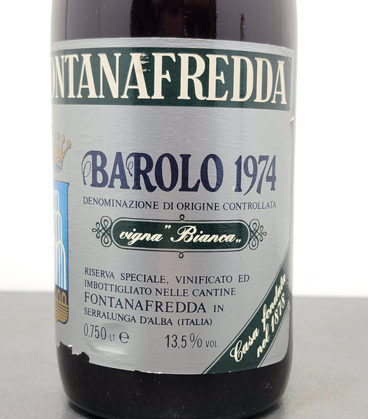 Barolo Fontanafredda Riserva Speciale 1974 Vigna Bianca bott.75 cl 13.5%
