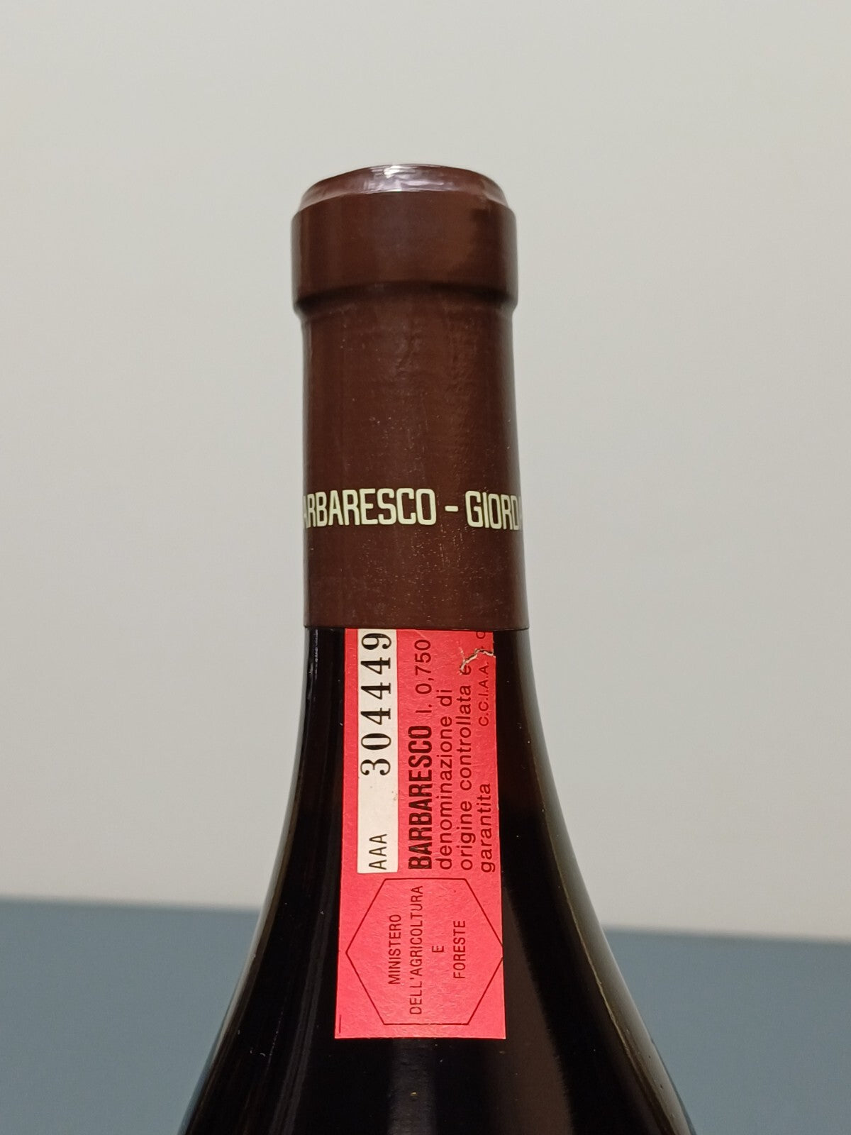 Barbaresco Giovanni Giordano 1981 Vigneto Cavana bott. 75 cl 13.5%