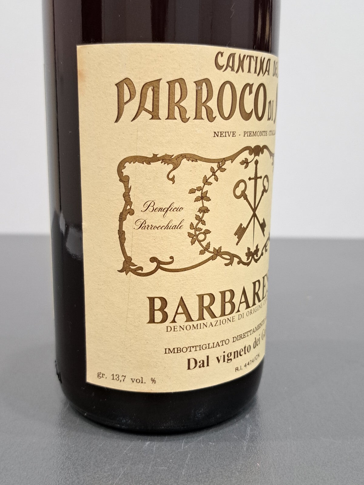 Barbaresco Parroco di Neive 1974 Vigneto dei Gallina bott. 75 cl 13.7%