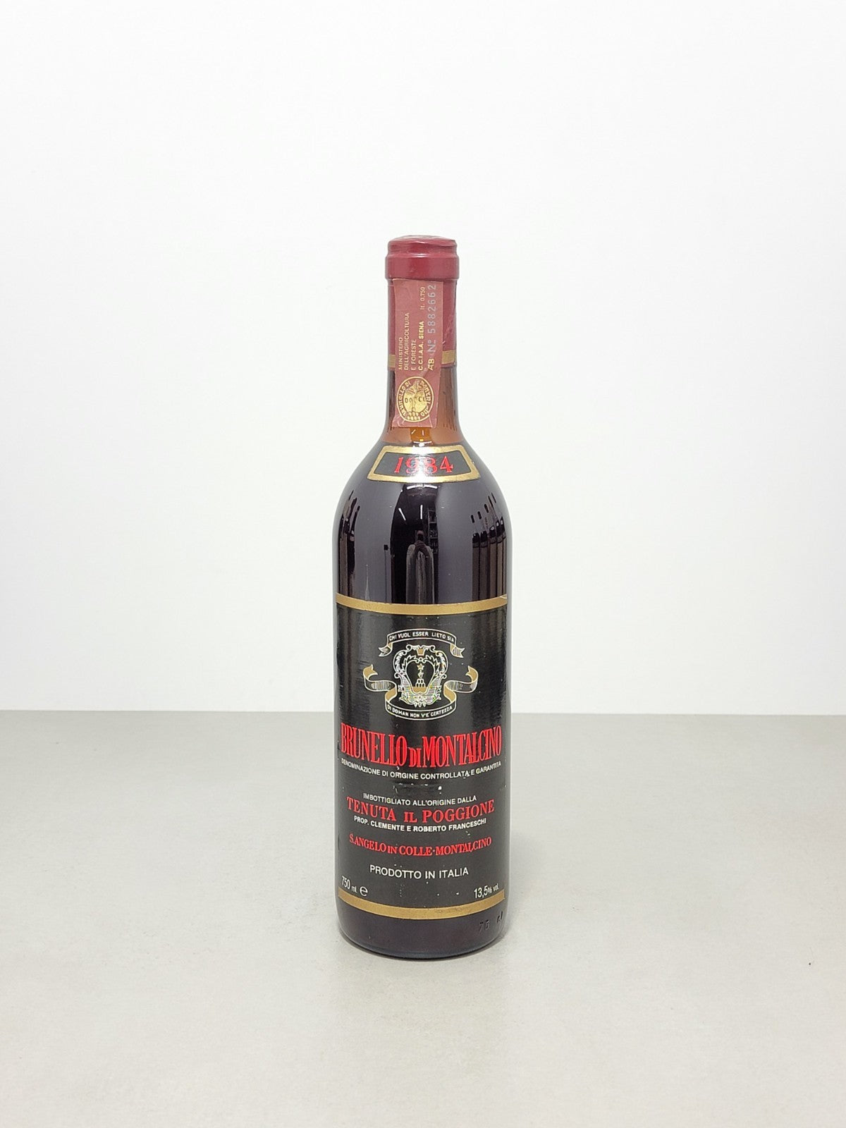 Brunello Di Montalcino IL Poggione 1984 bott.75 cl 13.5%
