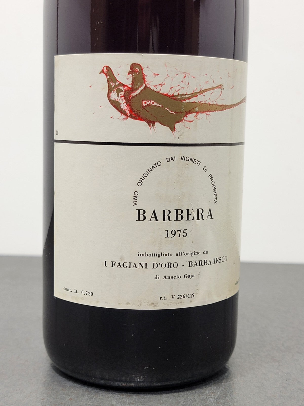 Barbera 1975 Gaja I Fagiani d'Oro bott. 72 cl 12%