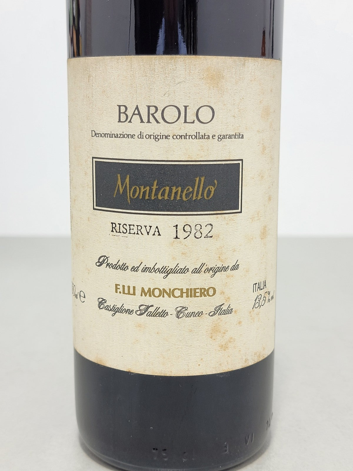 Barolo Montanello Riserva 1982 F.lli Monchiero Castiglion Falletto 75 cl 13.5%