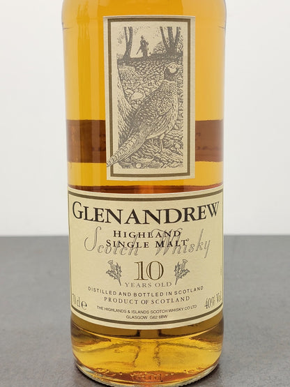 Whisky Glenandrew 10 years Highland Single Malt Scotch 1990s bott. 70 cl 40%