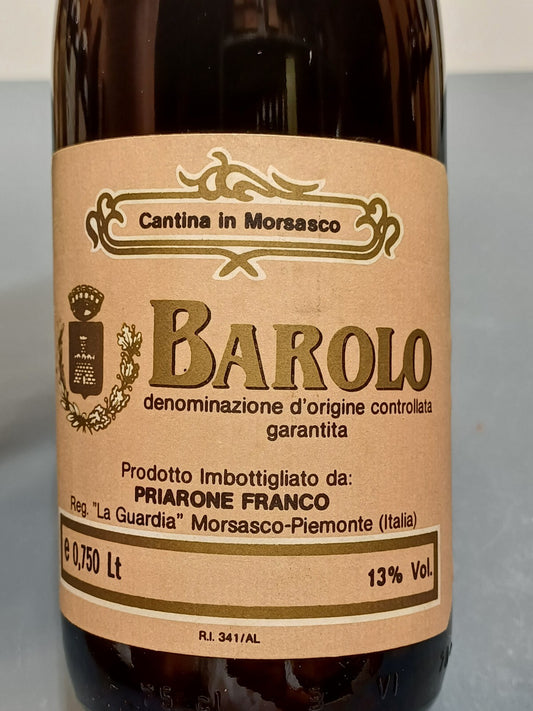 Barolo Priarone Franco 1981 Morsasco bott.75 cl 13%