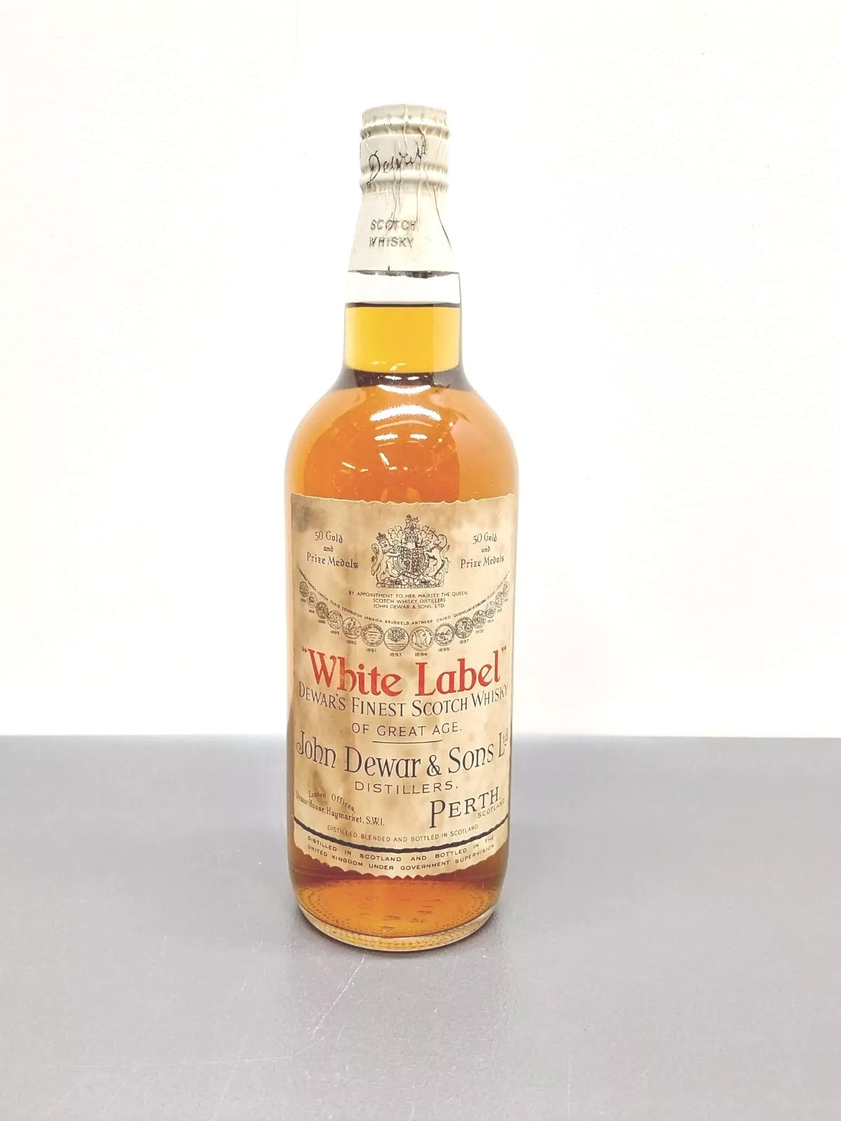 Whisky John Dewar&Sons 1950s White Label Perth bott.75 cl 40%