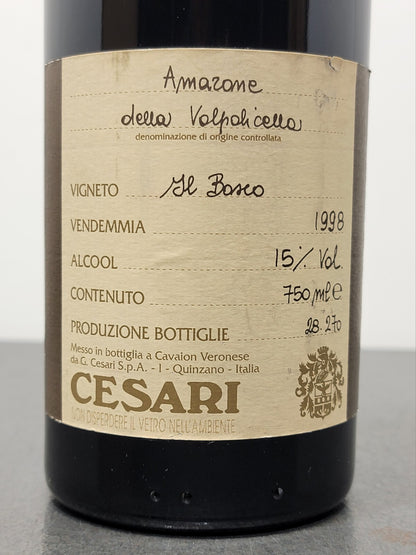 Amarone Cesari  il Bosco 1998 Amarone Della Valpolicella Classico bott. 75 cl 15%