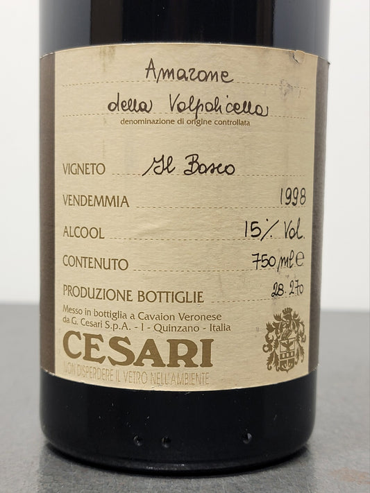 Amarone Cesari  il Bosco 1998 Amarone Della Valpolicella Classico bott. 75 cl 15%