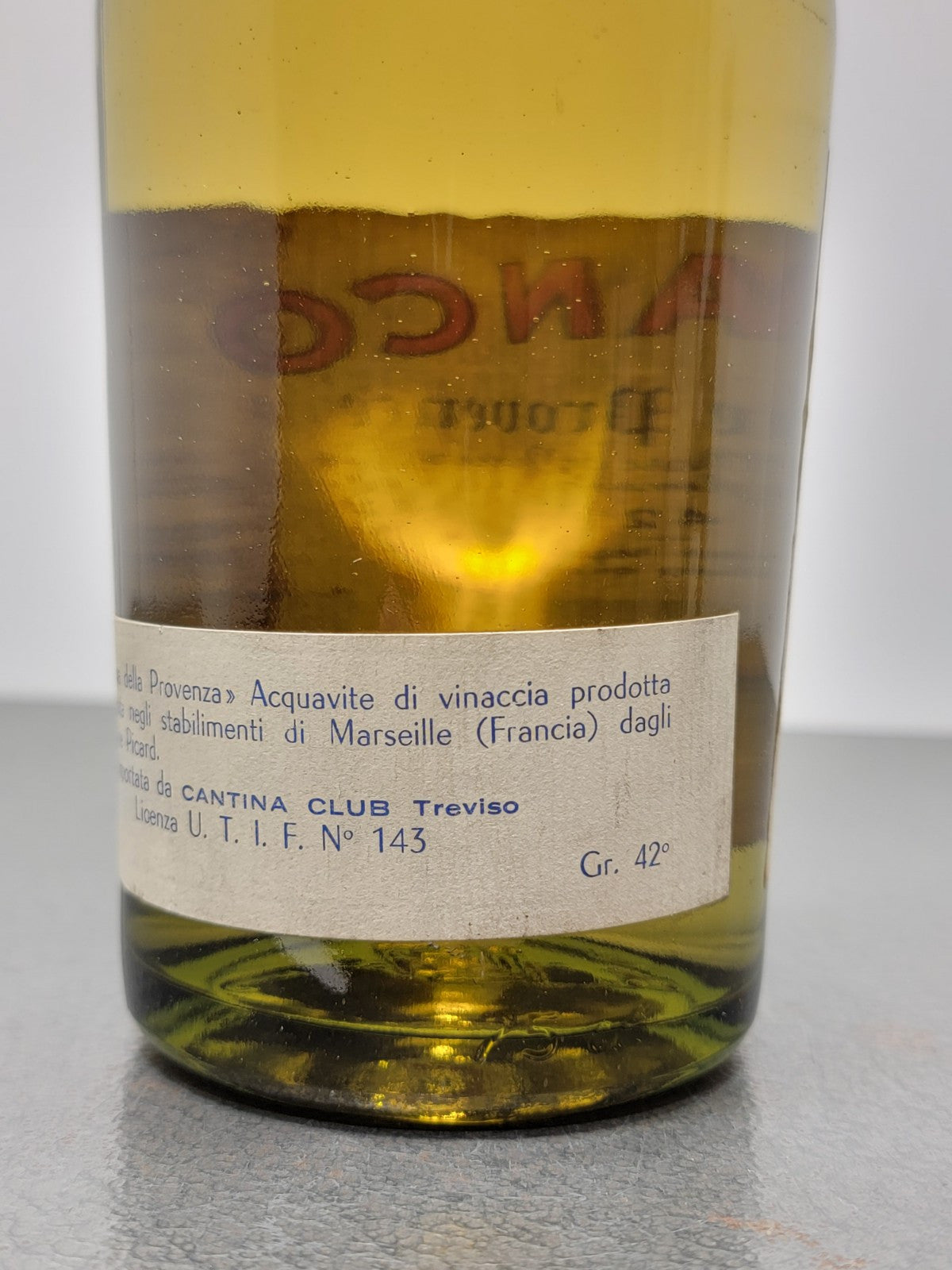 Grappa Calanco Mark De Provence 1960s Durrand de Picard bott. 73 cl 43%