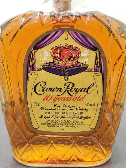 Whisky Crown Royal 10 years 1973 Joseph & Seagram Blended Canadian 75 cl 40%