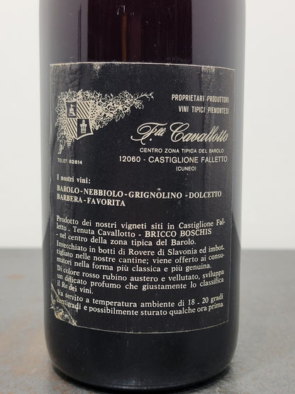 Barolo Cavallotto Bricco Boschis 1970 Castiglione Falletto bott.72 cl 14%
