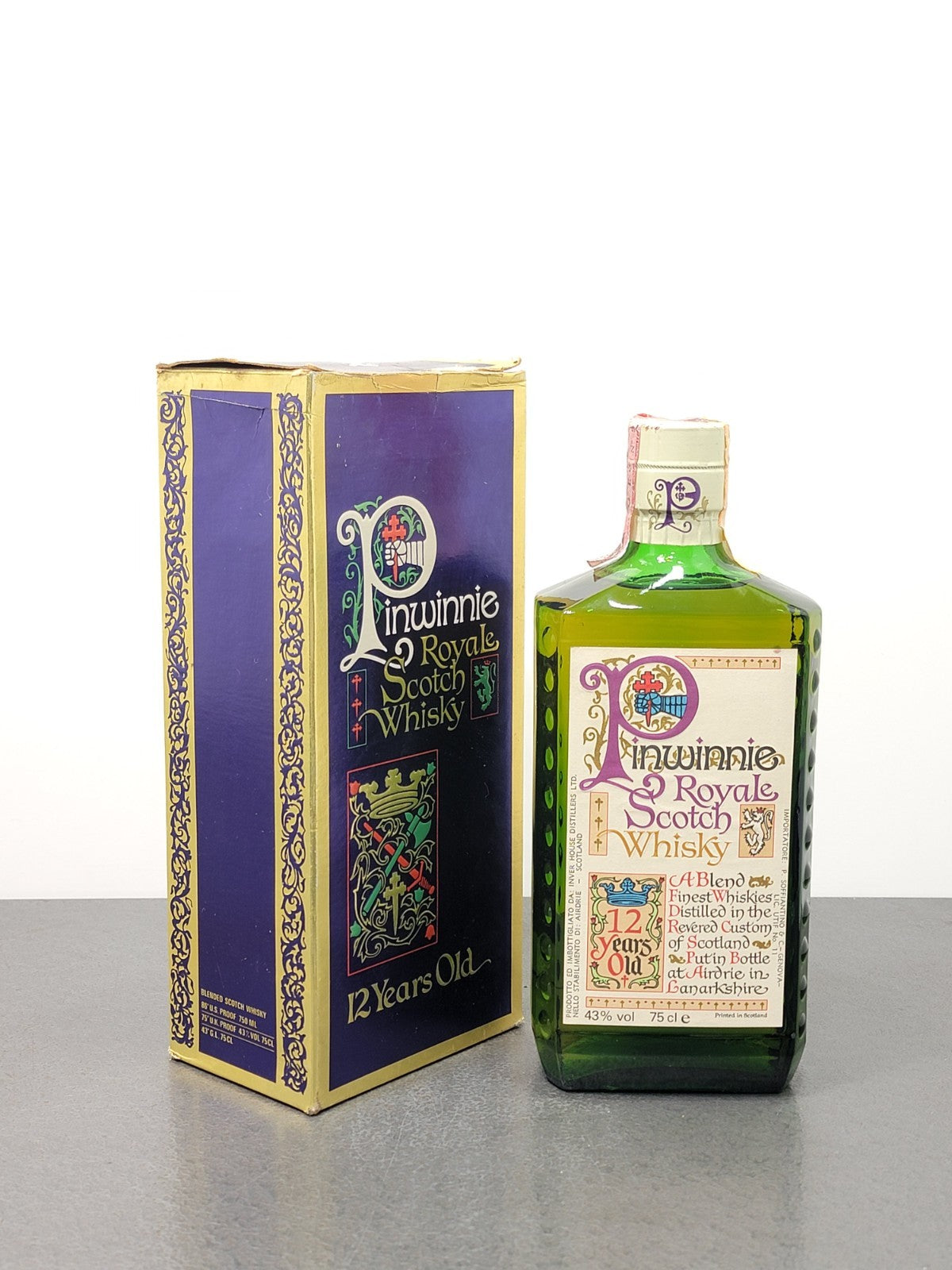 Whisky Pinwinnie Royal 12 years 1970s Blended Malt Scotch Whisky bott.75 cl 43%