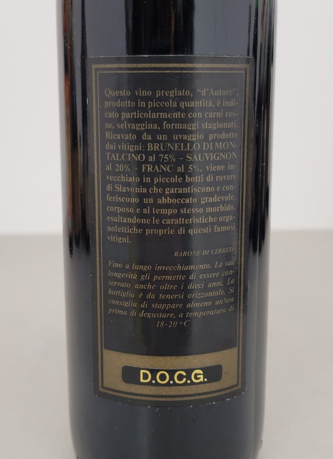 Barone Cerreto Podere Lellare 1985 Grand Cru Riserva Privata bott. 75 cl 12,5%