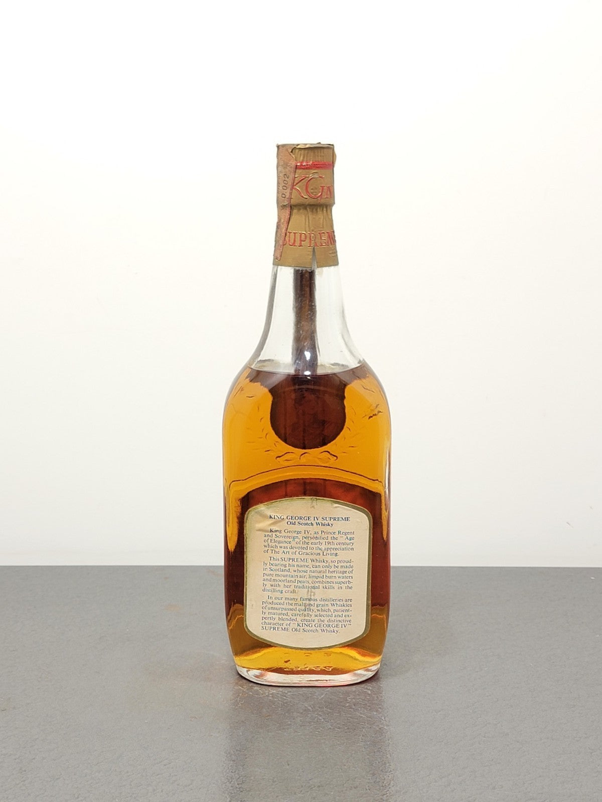 Whisky King George IV Supreme Old Scotch Whisky 1960s bott. 75 cl 43s
