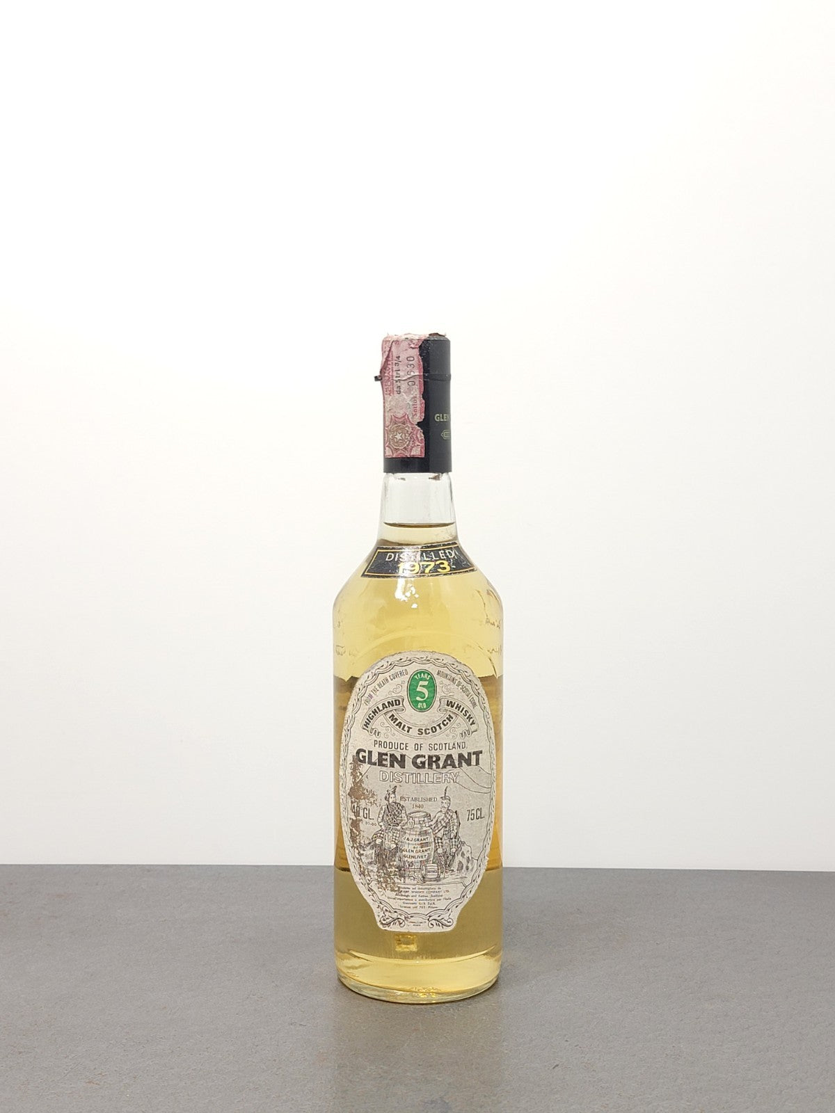 Whisky Glen Grant 5 years 1973 Highland Malt Scotch Whisky bott.75 cl 40%