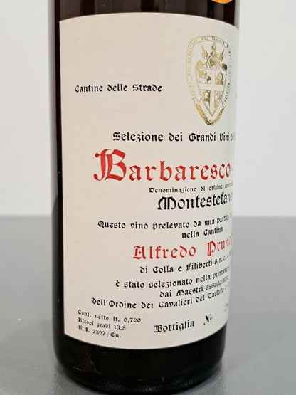 Barbaresco Riserva 1961 Alfredo Prunotto, Cavalieri Del Tartufo Montestefano 72cl