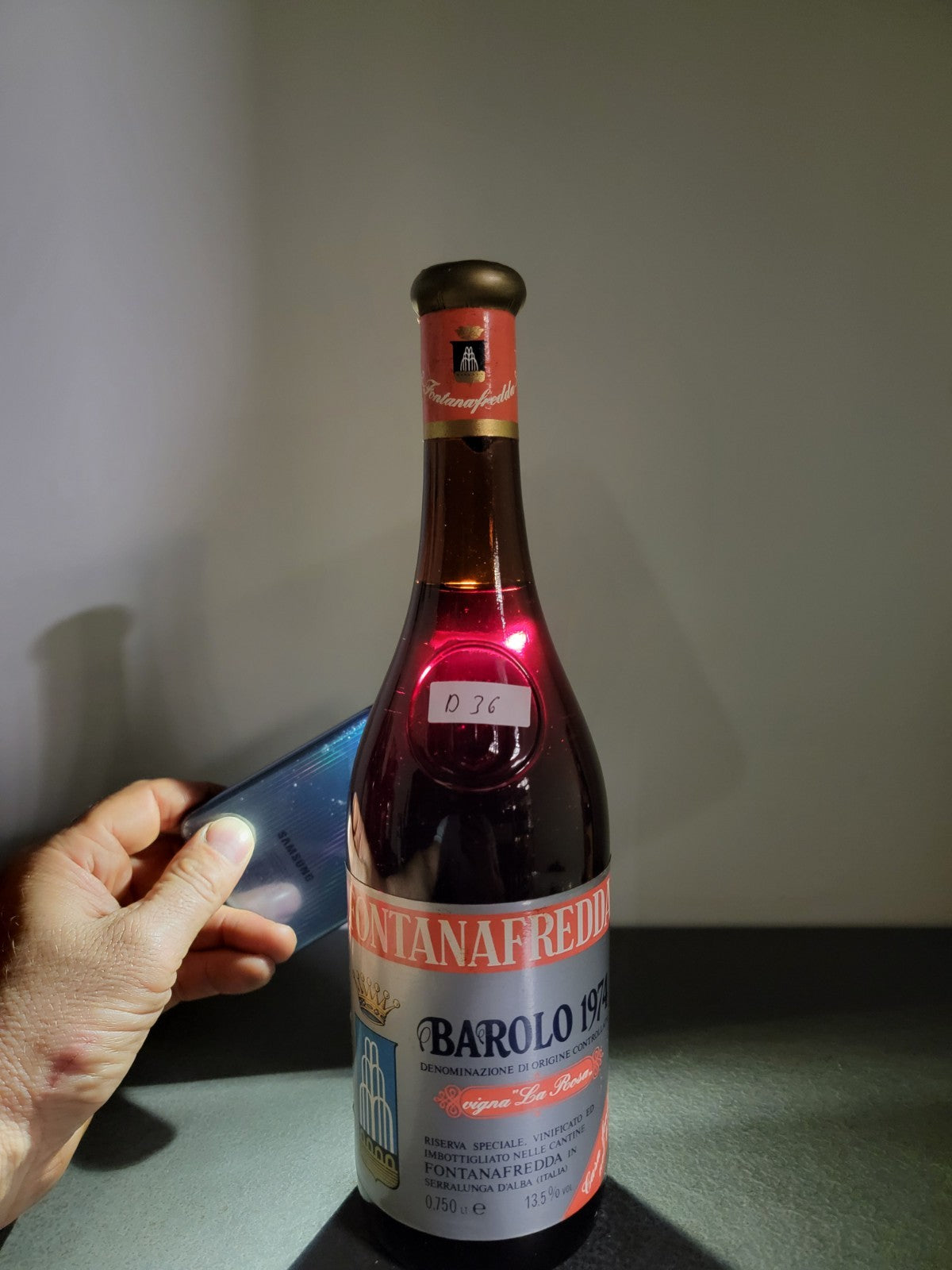 Barolo Fontanafredda 1974 Riserva Speciale Vigna La Rosa bott.75 cl 13.5%