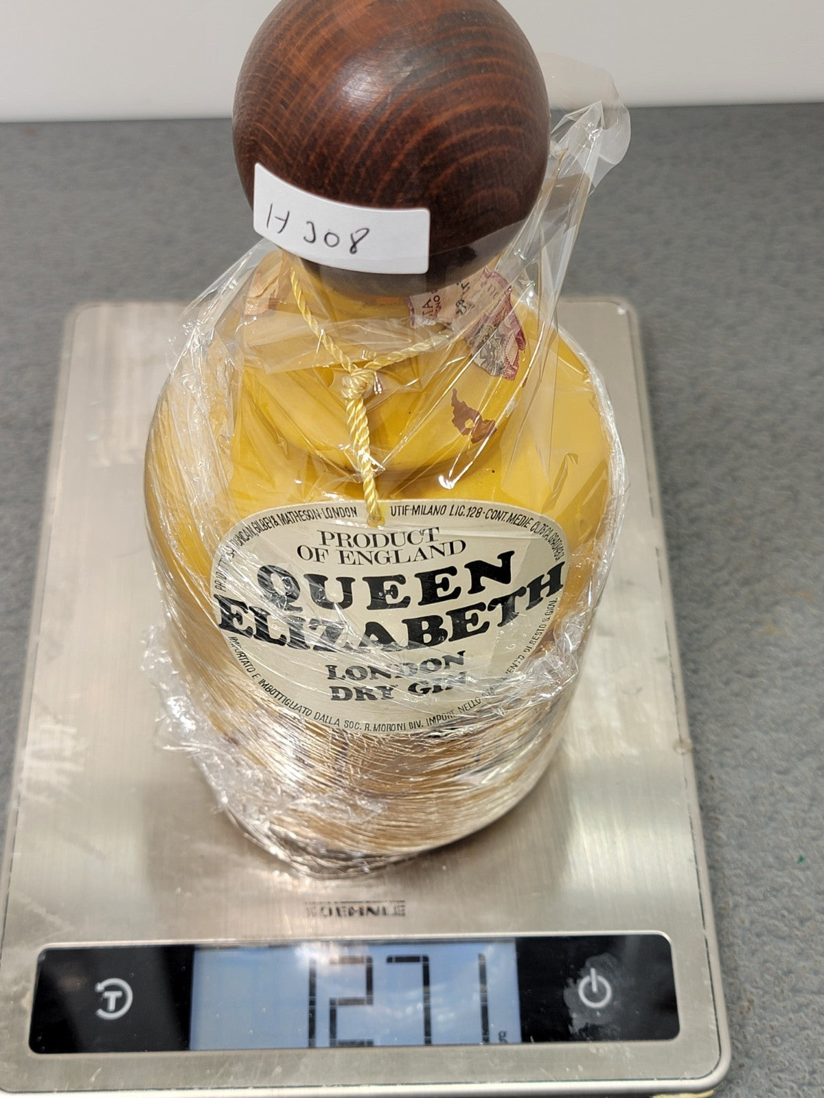 Gin Queen Elizabeth 1970s Duncan Gilbey & Matheson London Dry Gin bott.75 cl 40%