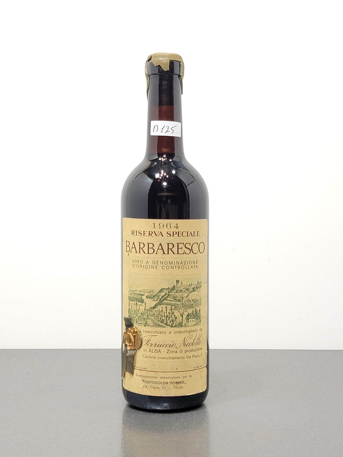 Barbaresco Ferruccio Nicolello 1964  Riserva Speciale bott..72 cl 13%