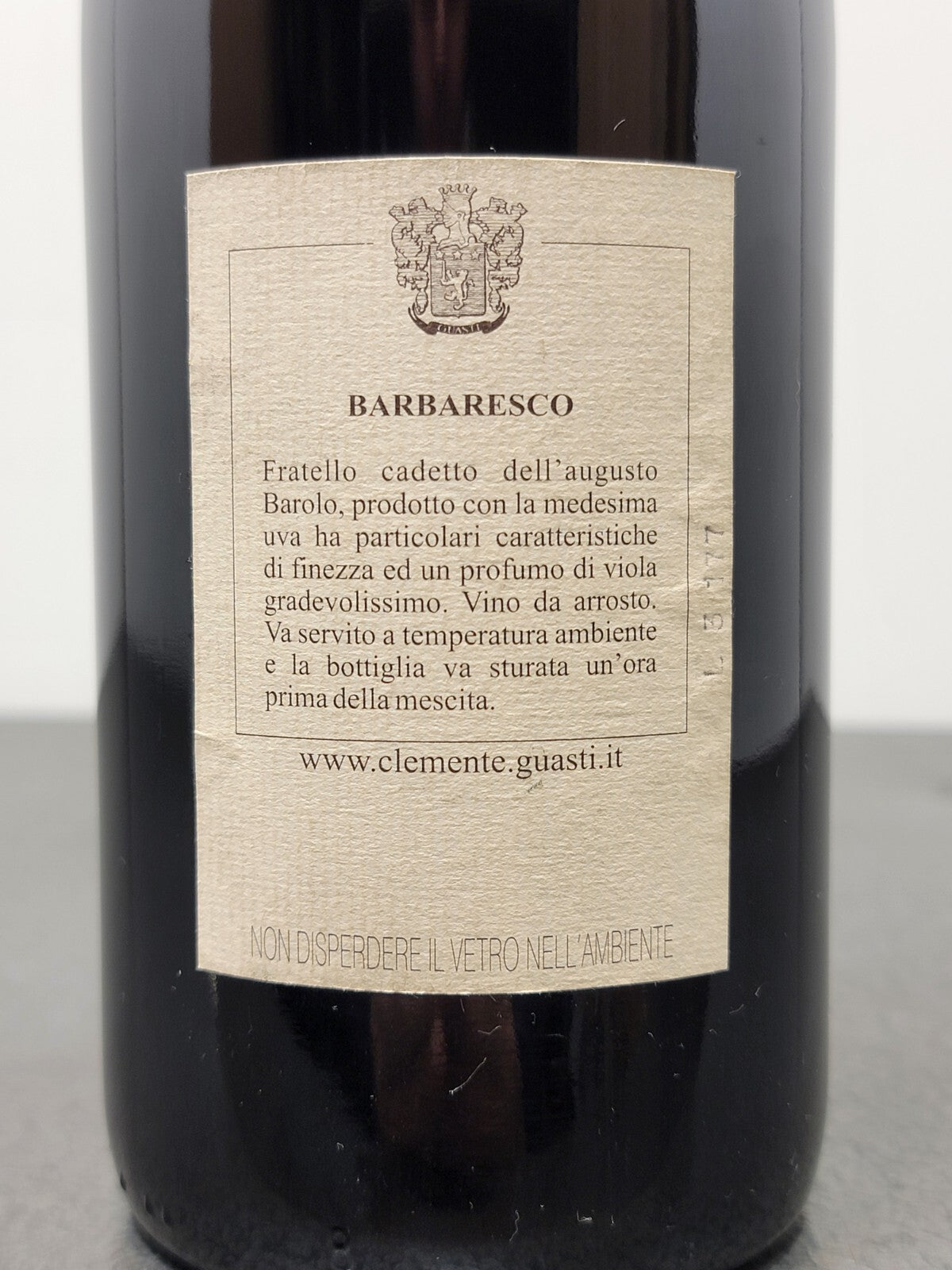 Barbaresco Guasti Clemente 2000 Riserva bott. 75 cl 13.5%