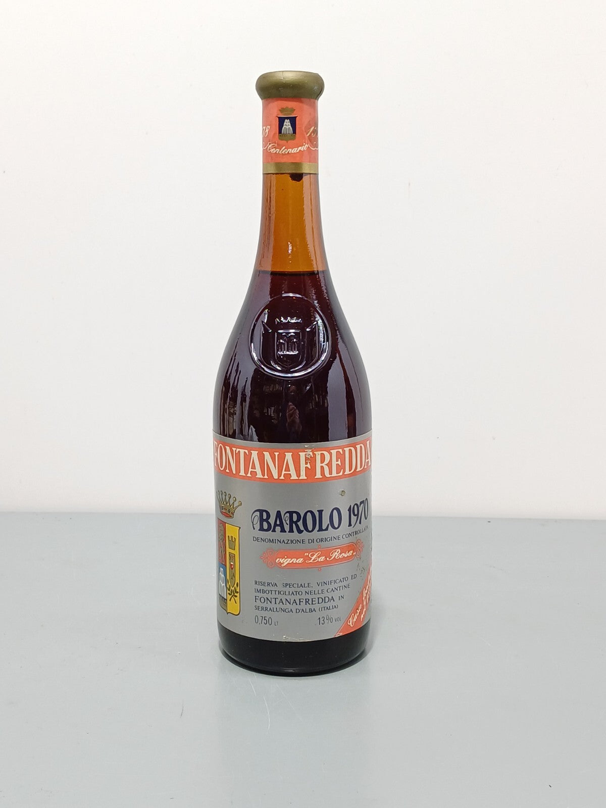 Barolo Fontanafredda Riserva Speciale 1970 Vigna La Rosa Centenario 75 cl 13%