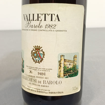 Barolo Marchesi Di Barolo 1982 Valletta Cannubi bott.75 cl 14%