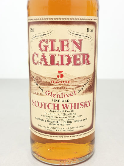 Whisky Glen Calder 5 years Glenlivet Gordon & Macphail 1970s con Box 75 cl 40%