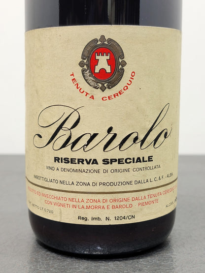 Barolo Tenuta Cerequio Riserva Speciale 1969 bott. 72 cl 13.5%