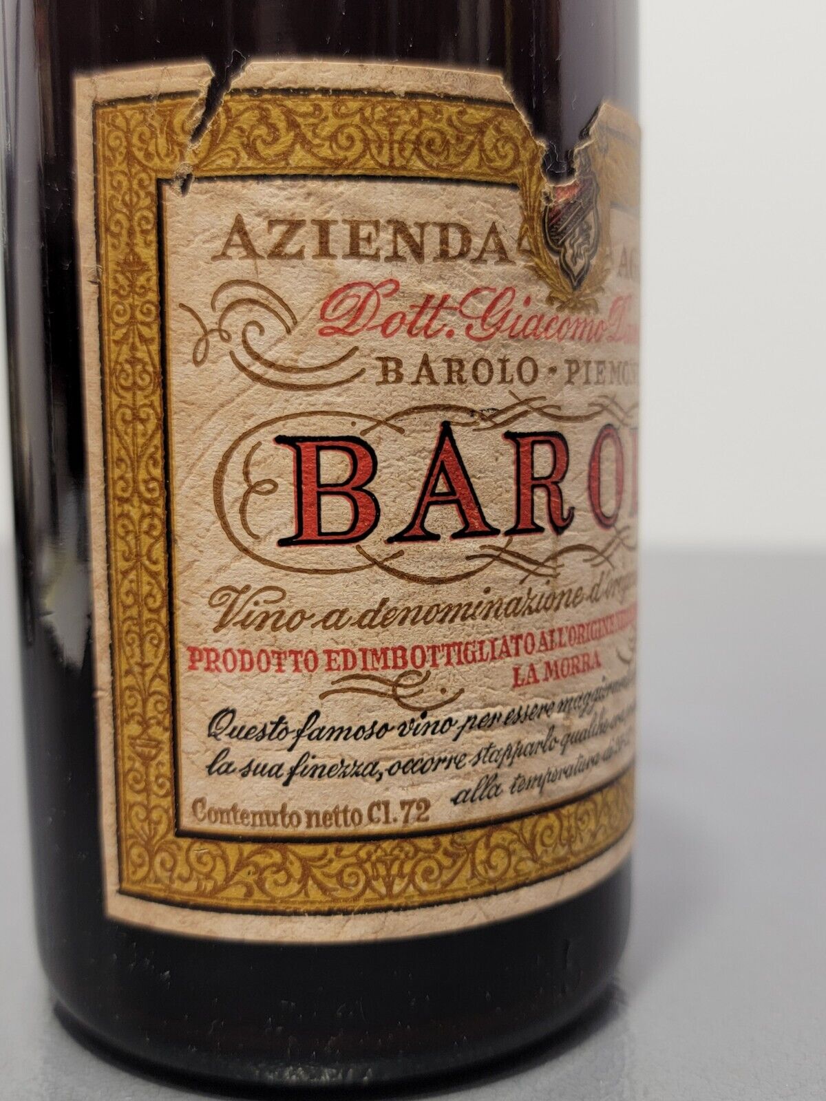 Barolo Giacomo Damilano 1964 bott.72 cl 13%