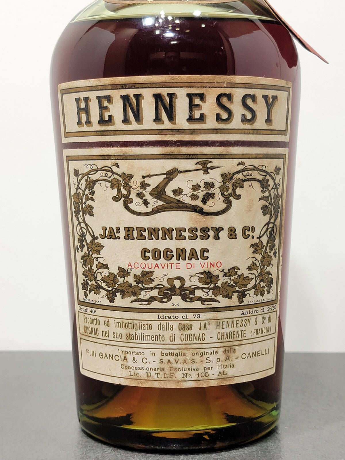 Cognac Hennessy Bras Arme 1950s bott.73 cl 40%