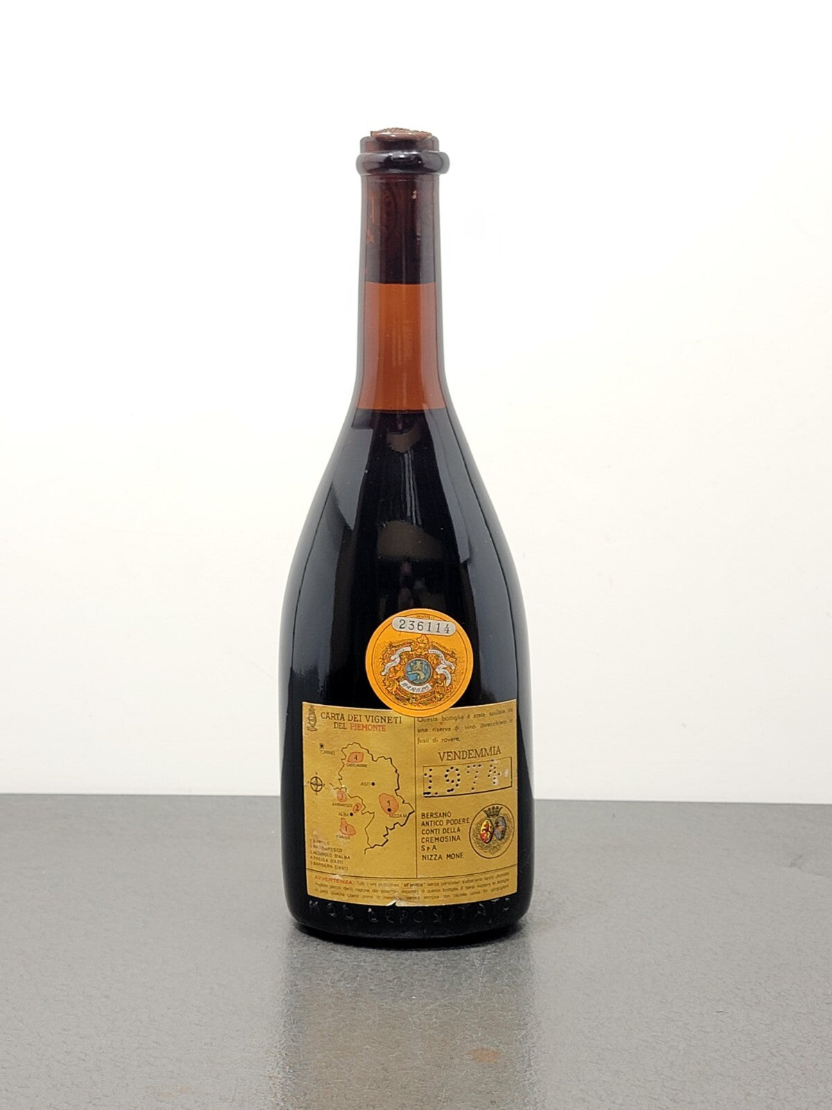 Barolo Bersano Riserva Speciale 1974 Nizza Monferrato bott.75 cl 13%