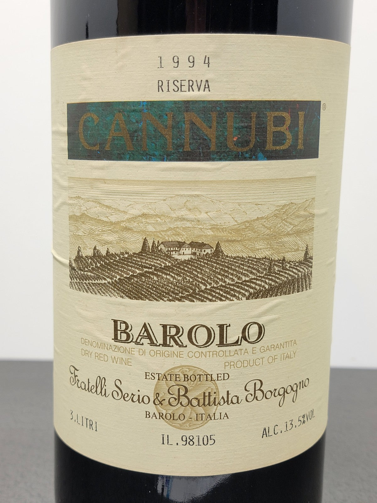 Barolo F.lli Serio Battista Borgogno Jeroboam 1994 Cannubi Riserva 3 litri 13.5%