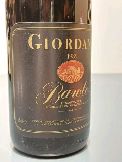 Barolo Giordano 1989 bott.75 cl 13.5%