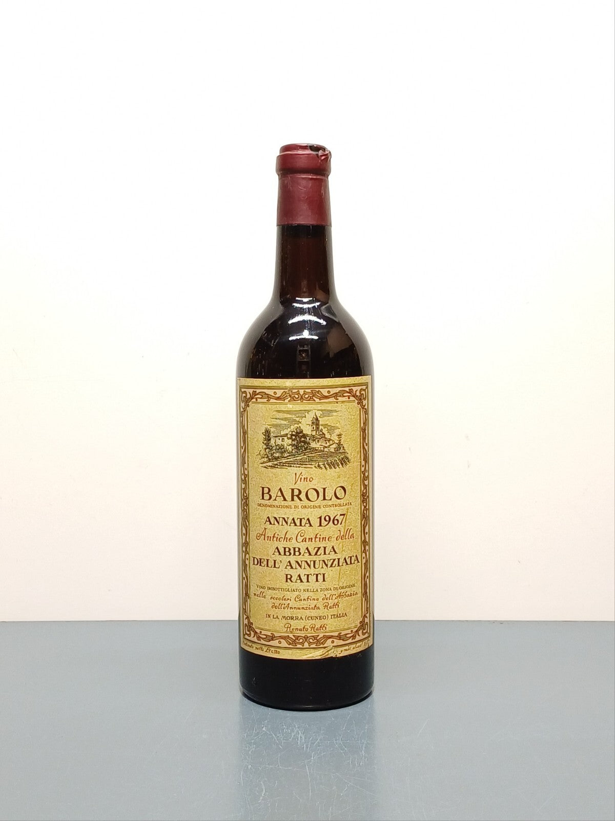 Barolo Renato Ratti 1967 Antiche Cantine Abbazia dell'Annunziata 72 cl 13,5%