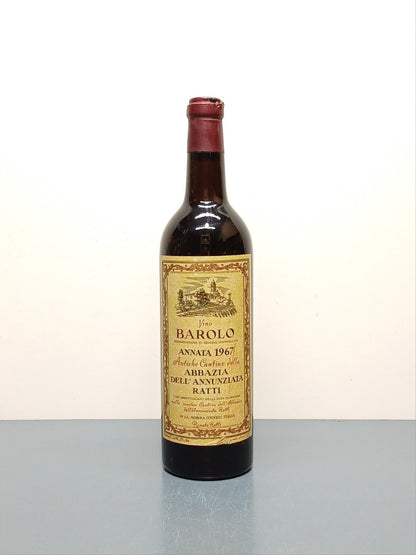 Barolo Renato Ratti 1967 Antiche Cantine Abbazia dell'Annunziata 72 cl 13,5%