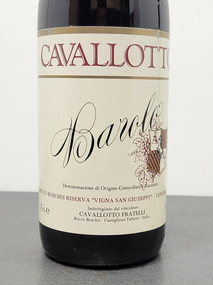 Barolo Cavallotto 1981 Bricco Boschis Riserva Vigna San Giuseppe bott.75 cl 14%