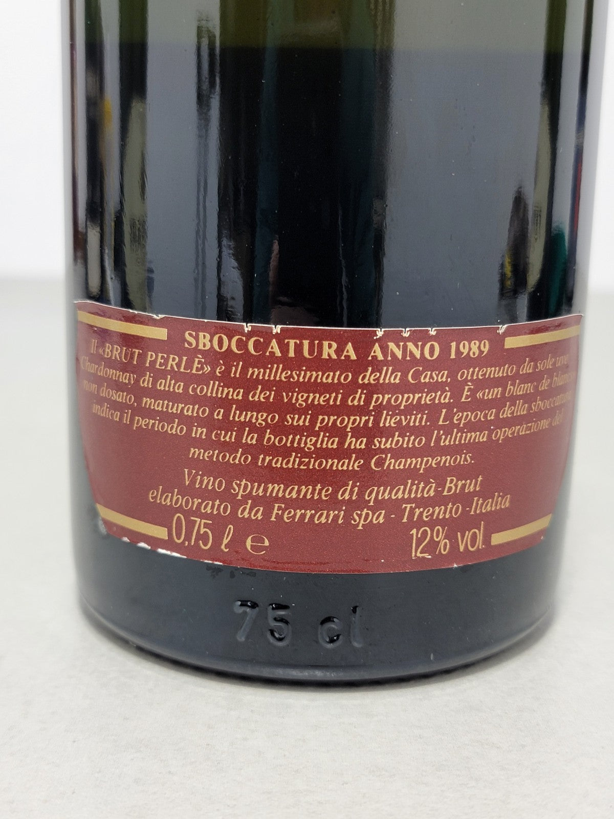 Ferrari Brut Perle 1985 Sboccatura 1989 Millesimato F. Lunelli bott.75 cl 12%