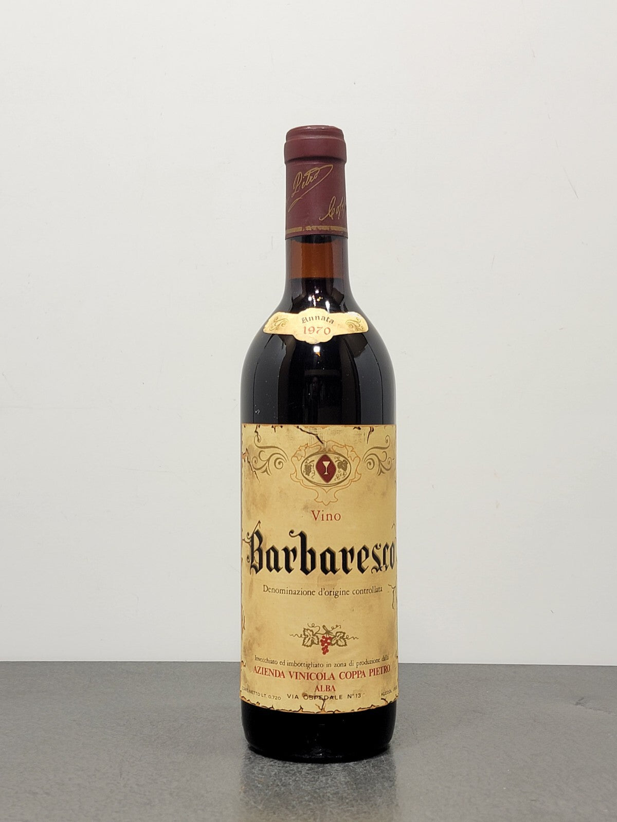 Barbaresco Coppa Pietro 1970 bott..72 cl 13 %