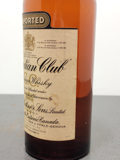 Whisky Canadian Club 1965 Hiram Walker bott.75 cl 43%