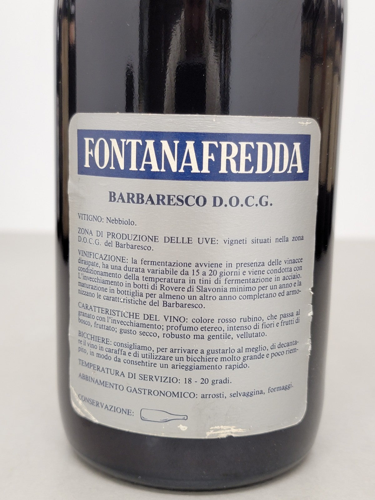 Barbaresco Fontanafredda 1983 Serralunga D'Alba 75 cl 13%