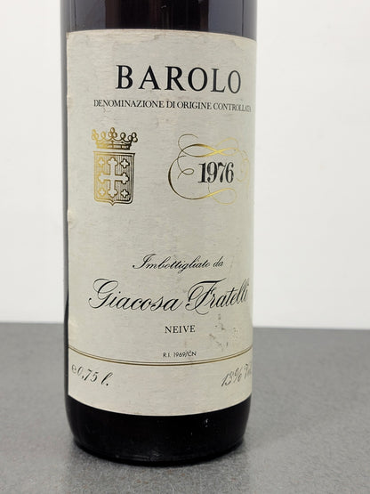 Barolo Fratelli Giacosa 1976 Neive bott. 75 cl 13%