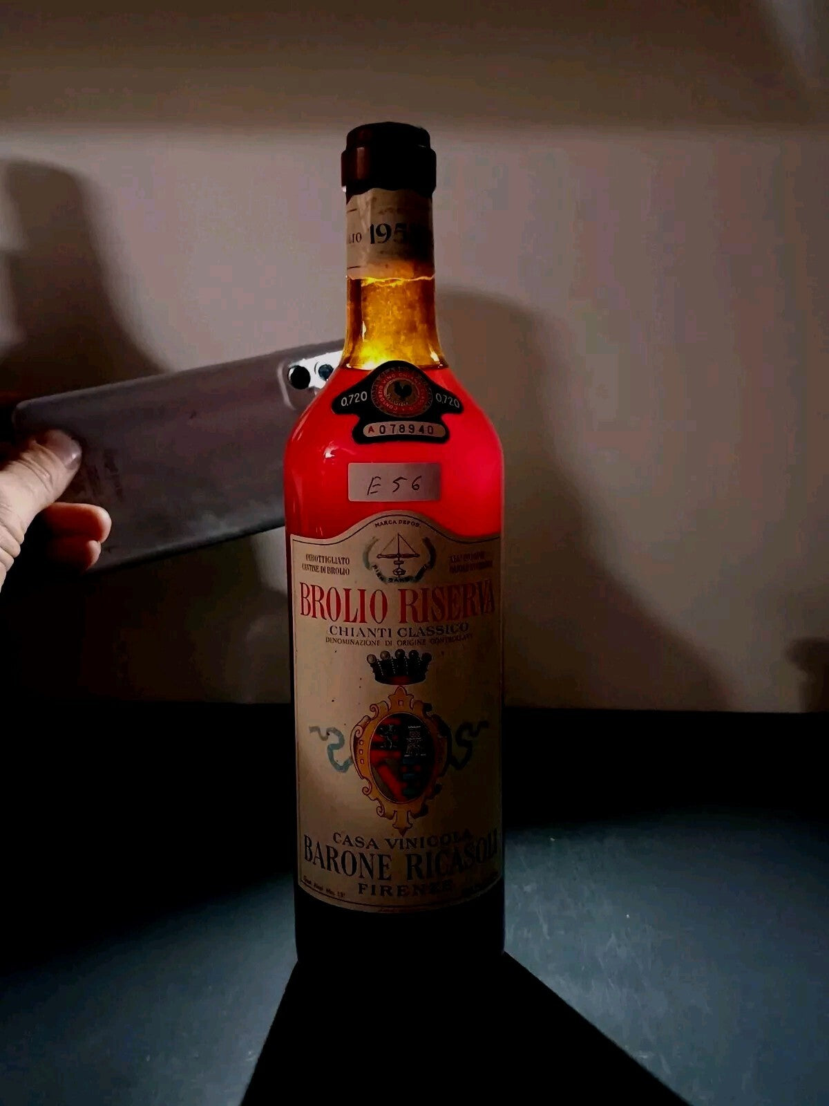 Vino 1958 Brolio Riserva Barone Ricasoli Chianti Classico bott.72 cl