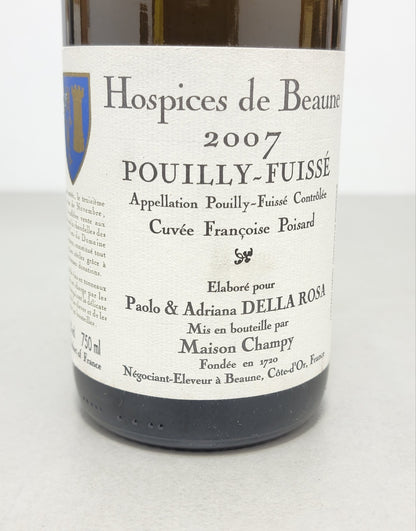 Hospices de Beaune Cuvée Pouilly 2007 Fuisse Francoise Poisard Cassa 75 cl 13%