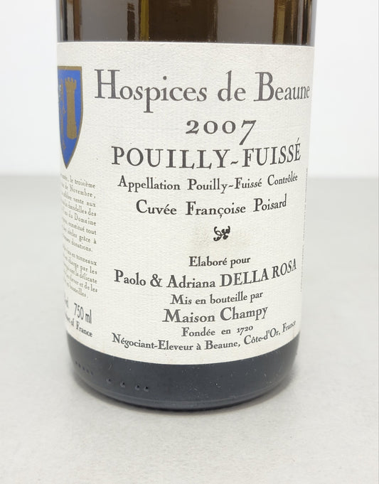 Hospices de Beaune Cuvée Pouilly 2007 Fuisse Francoise Poisard Cassa 75 cl 13%
