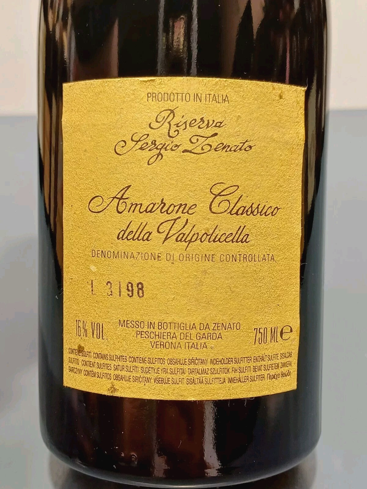 Amarone 2003 Sergio Zenato Riserva  Valpolicella Classico bott. 75 cl