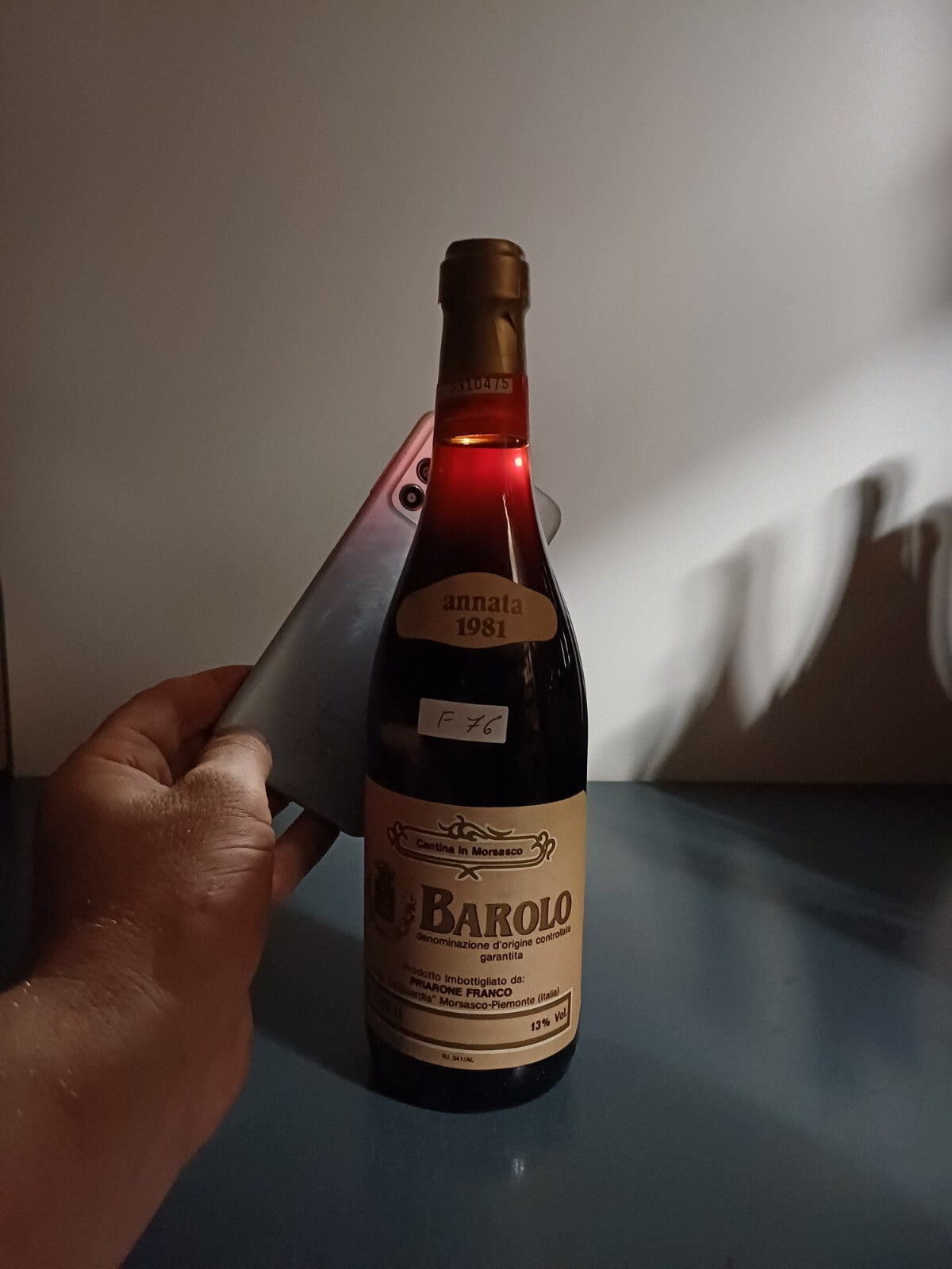 Barolo Priarone Franco 1981 Morsasco bott.75 cl 13%